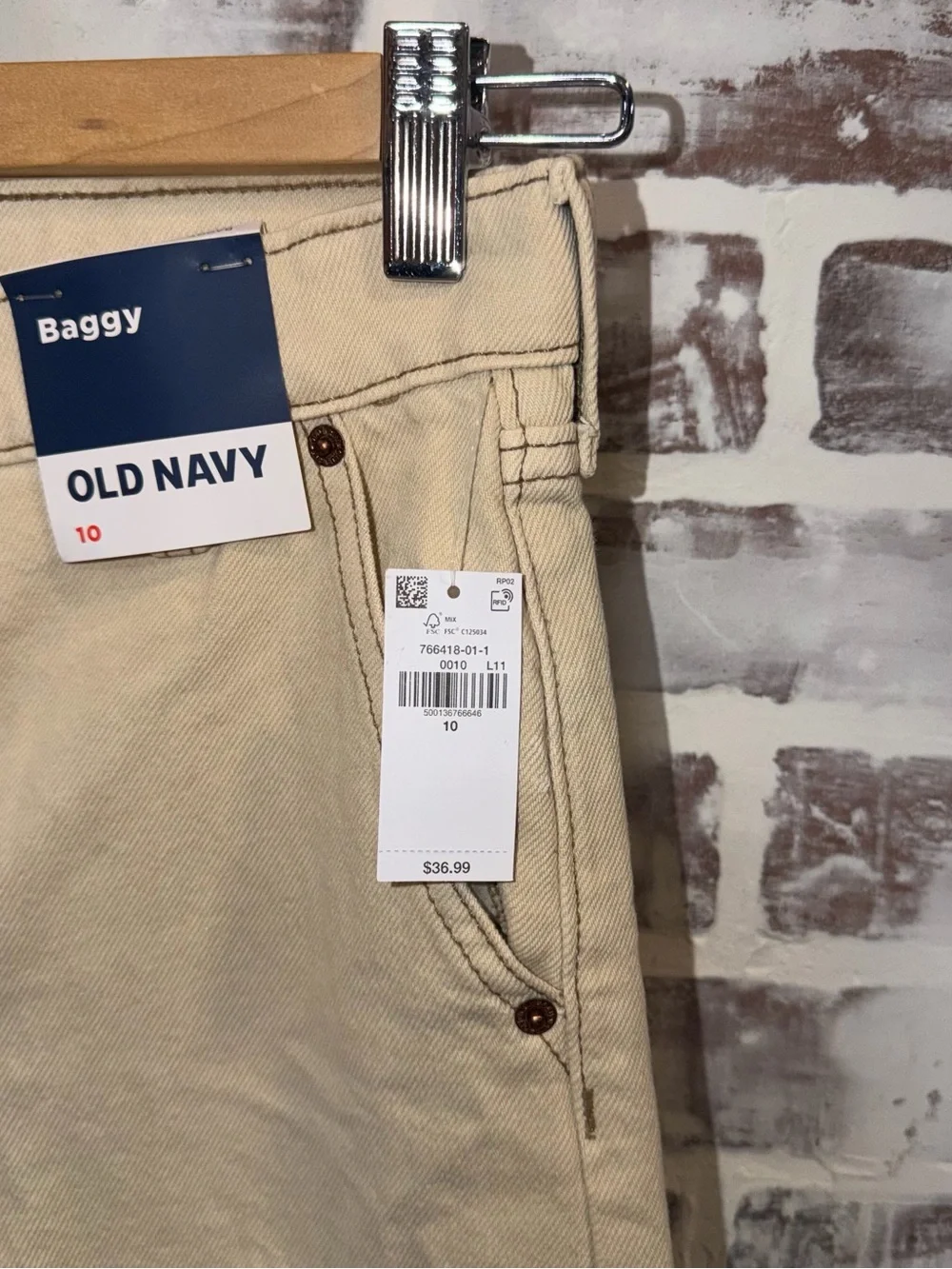Old Navy Kids Beige baggy Carpenter Pants size 10